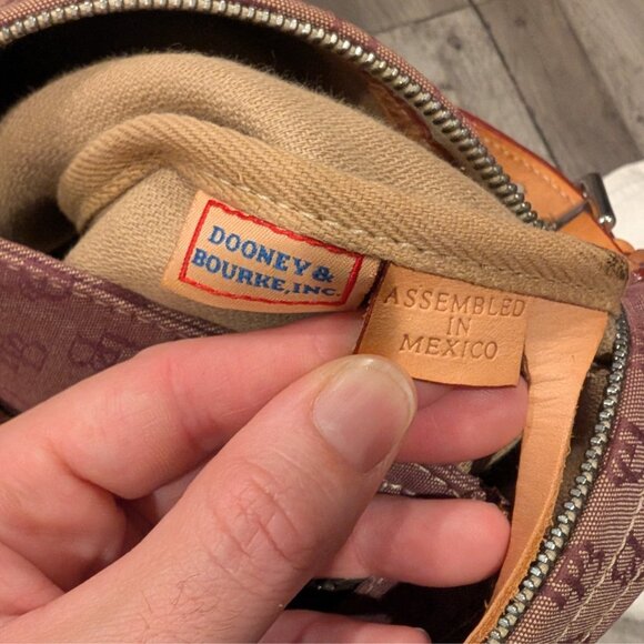 Dooney & Bourke Red Signature Canvas Hobo Shoulder Bag - Picture 11 of 12